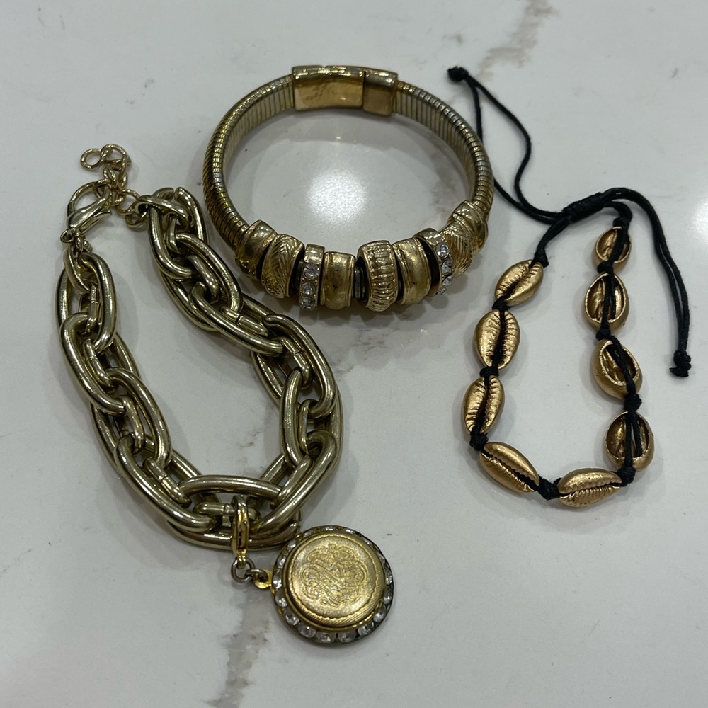 3 GOLD BRACELETS